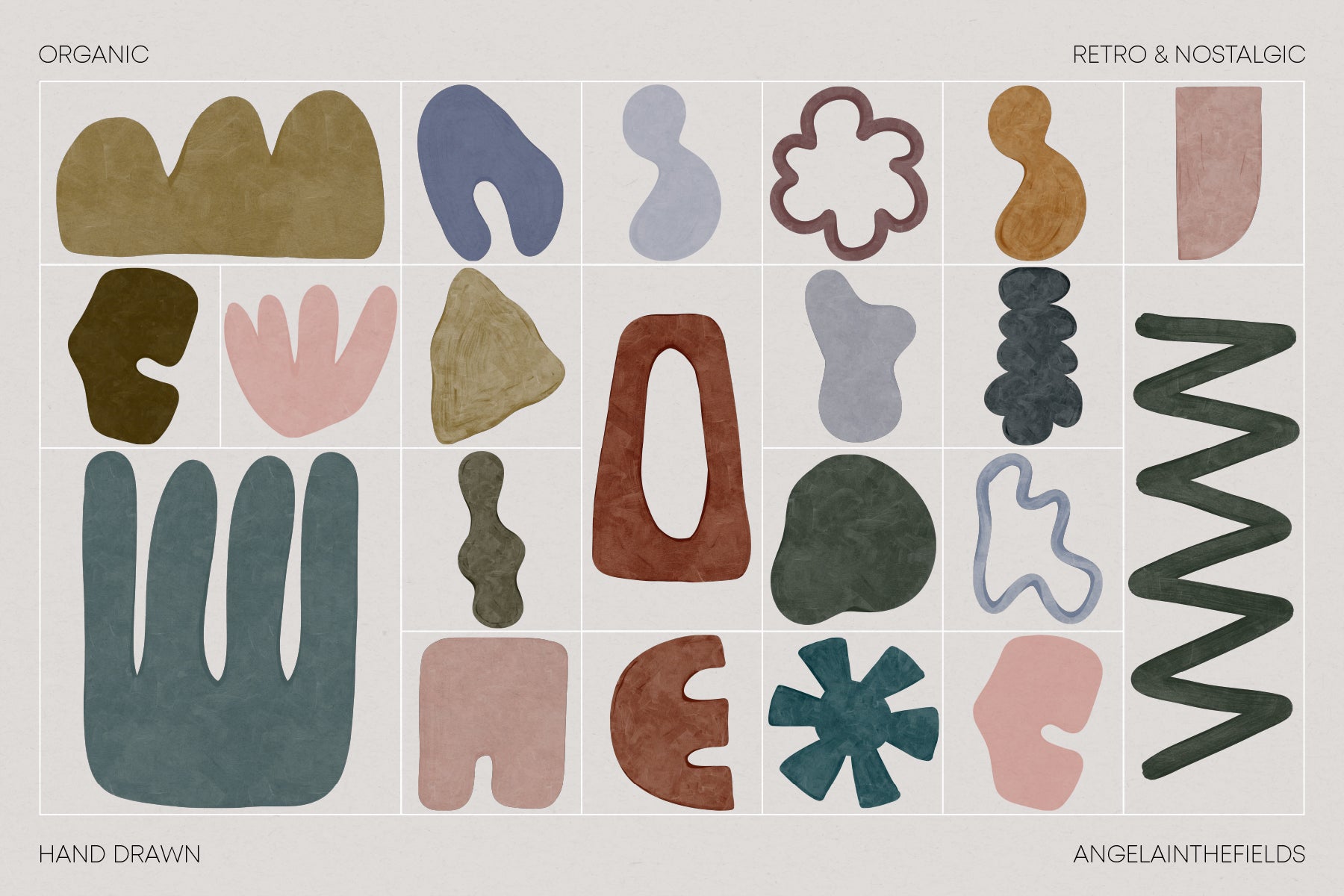 Gouache Organic Shapes + Patterns