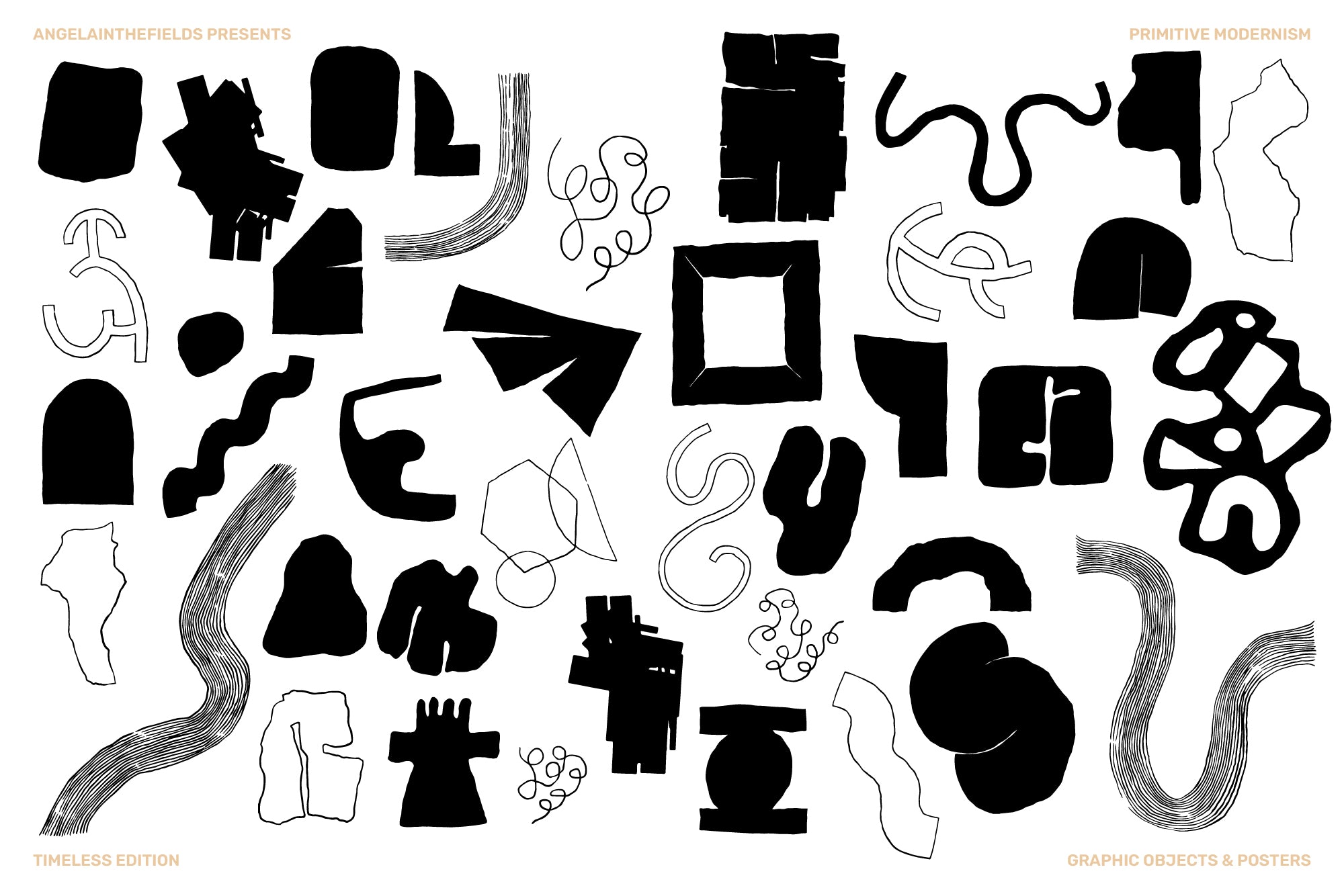 PRIMITIVE MODERNISM Vector Clipart