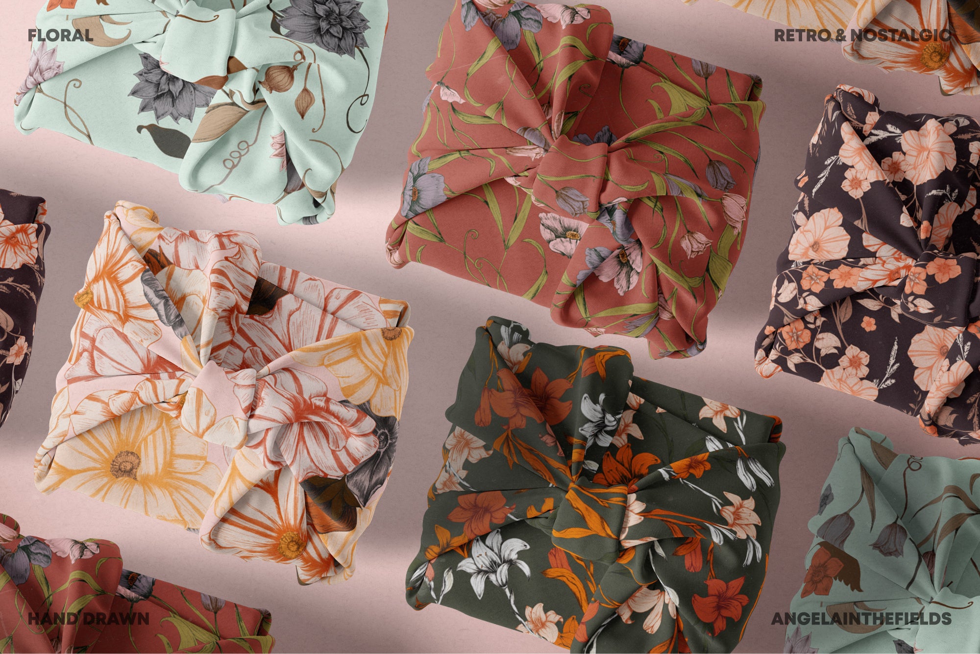 Vintage Botanical Seamless Patterns