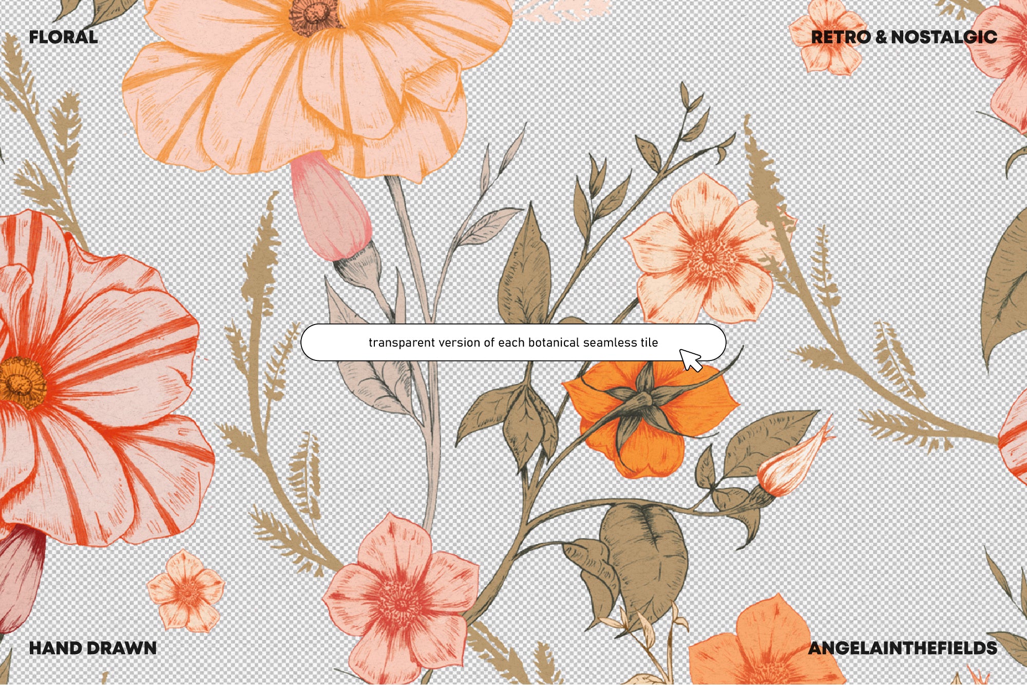 Vintage Botanical Seamless Patterns