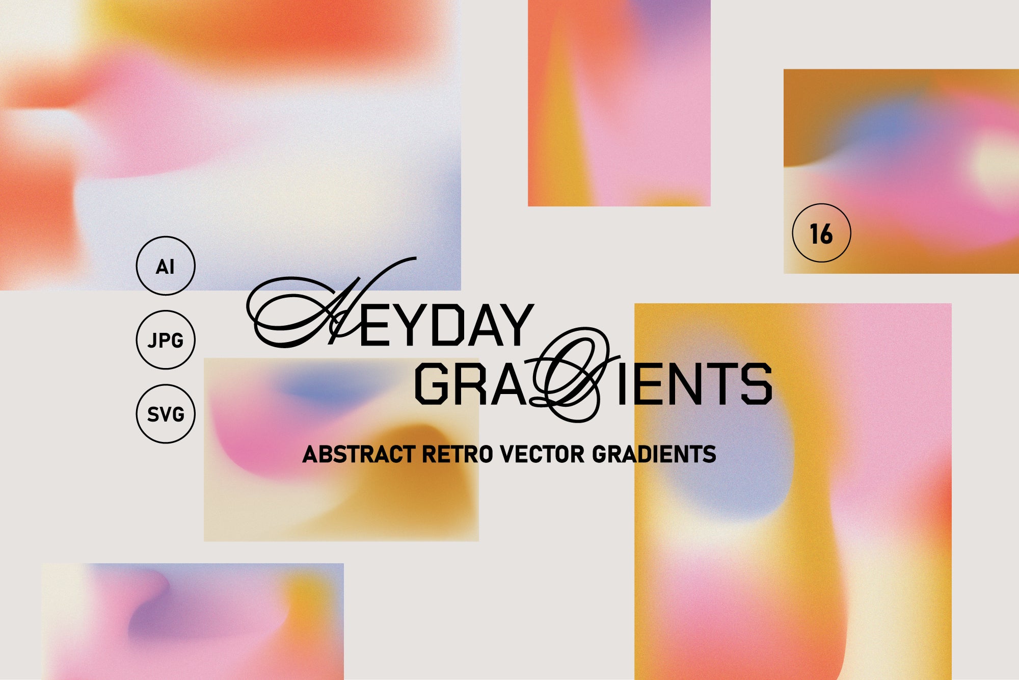 Retro Ombre Vector Gradient Pack