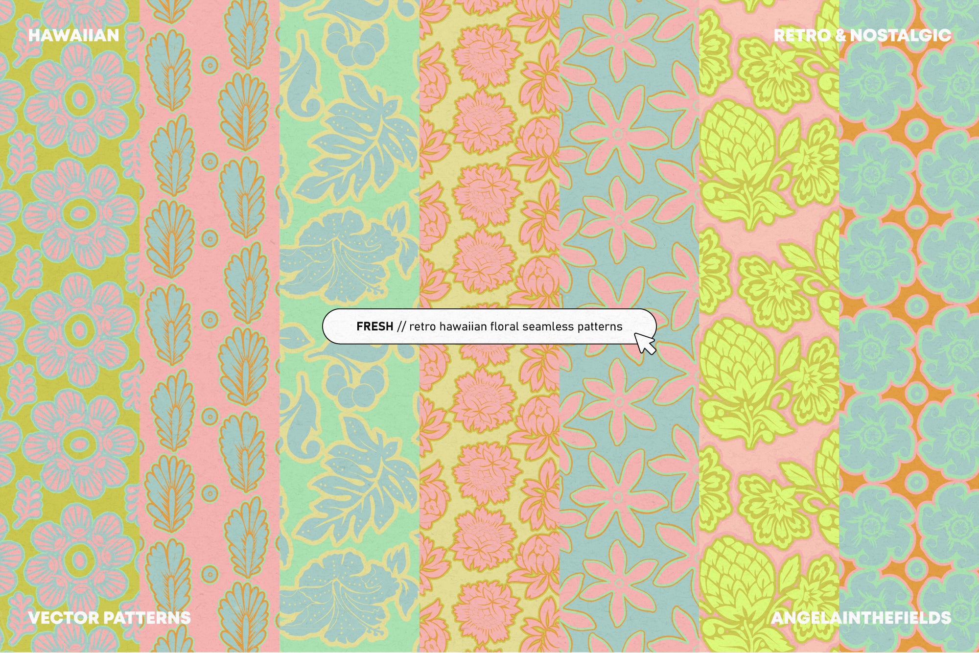 Vintage Hawaiian Vector Patterns
