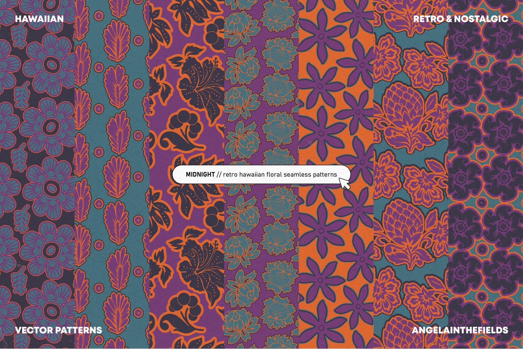 Vintage Hawaiian Vector Patterns