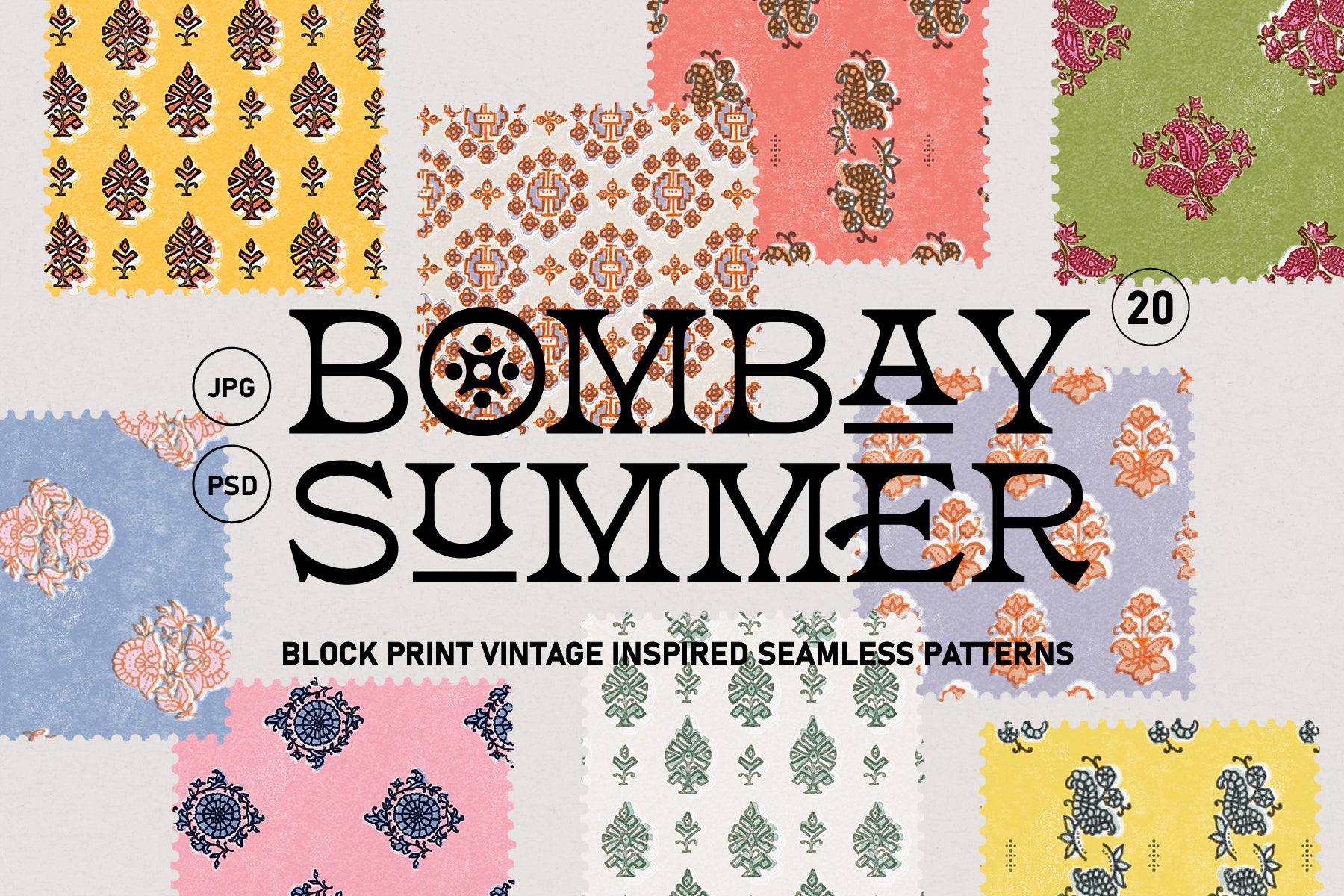 Vintage Block Seamless Patterns