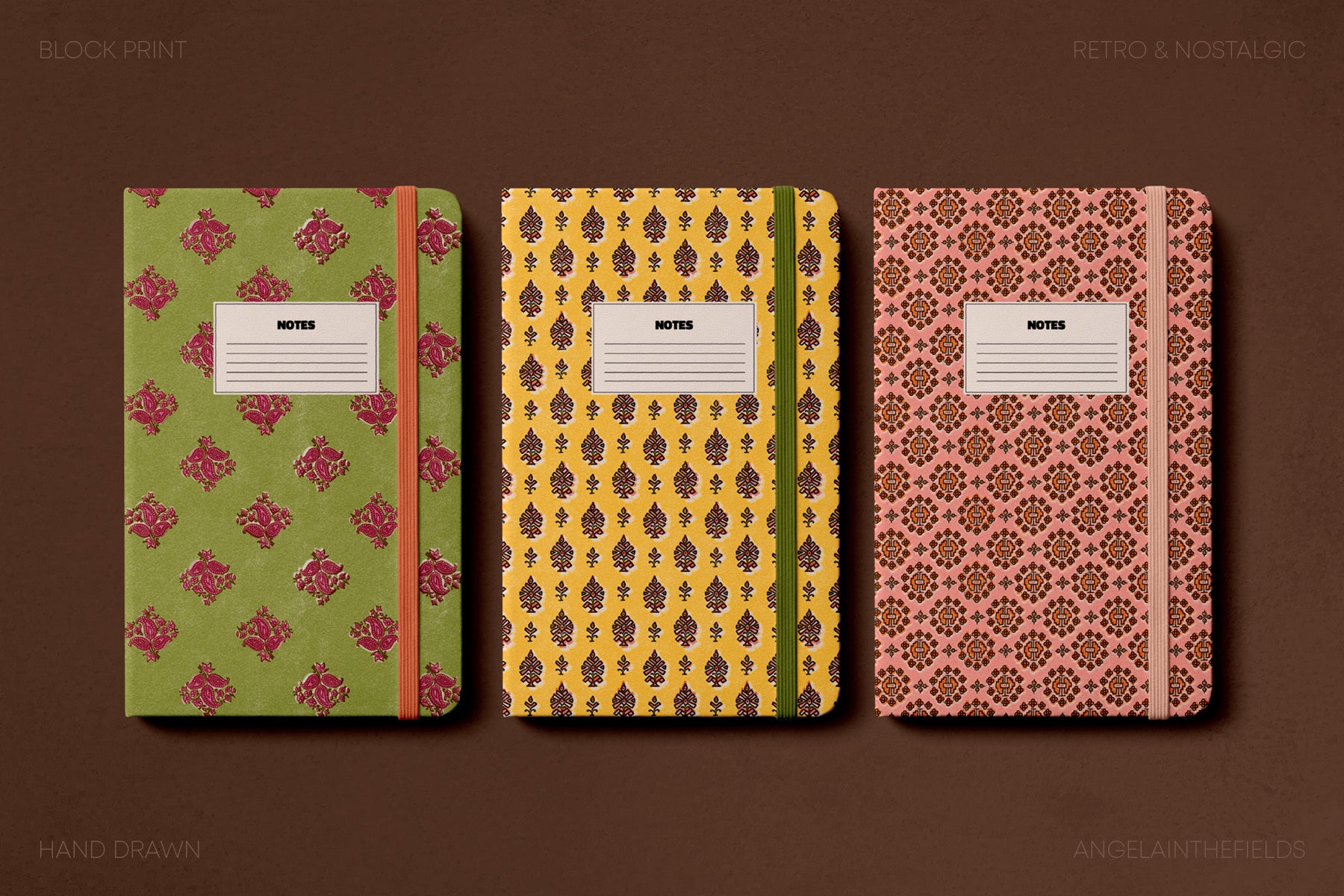 Vintage Block Seamless Patterns