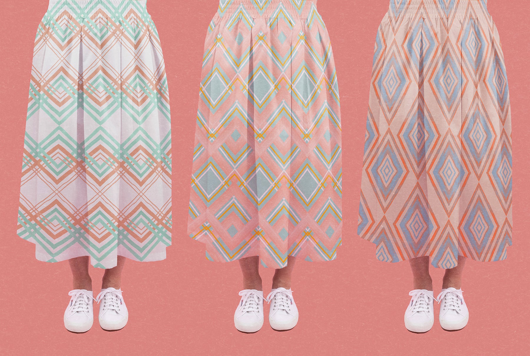 Watercolour Retro Stripe Pattern Pack