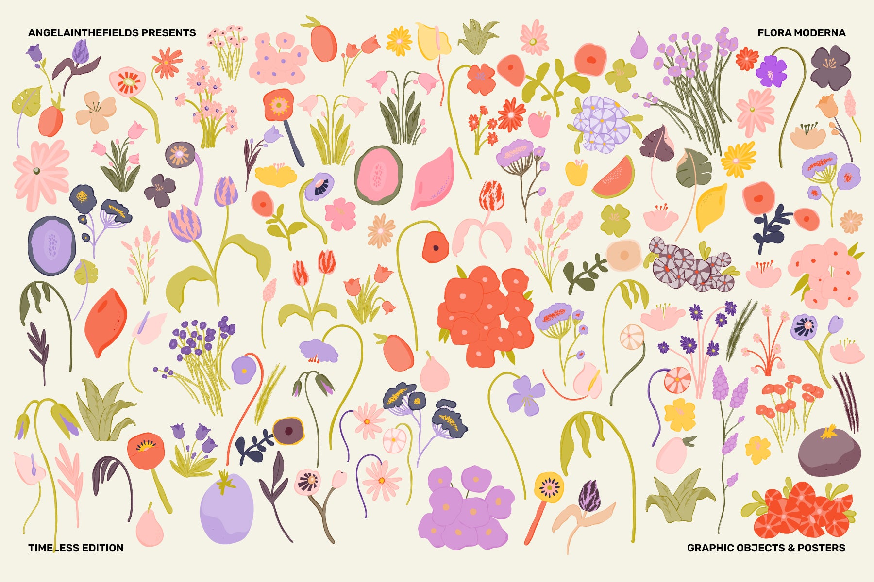 300+ Flora Moderna Vector Clipart